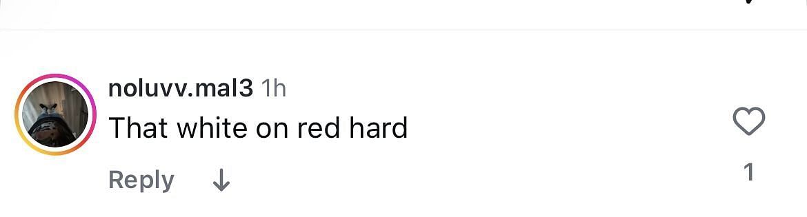 Kansas City Chiefs fan comments on the team's white jersey (IG/chiefs)